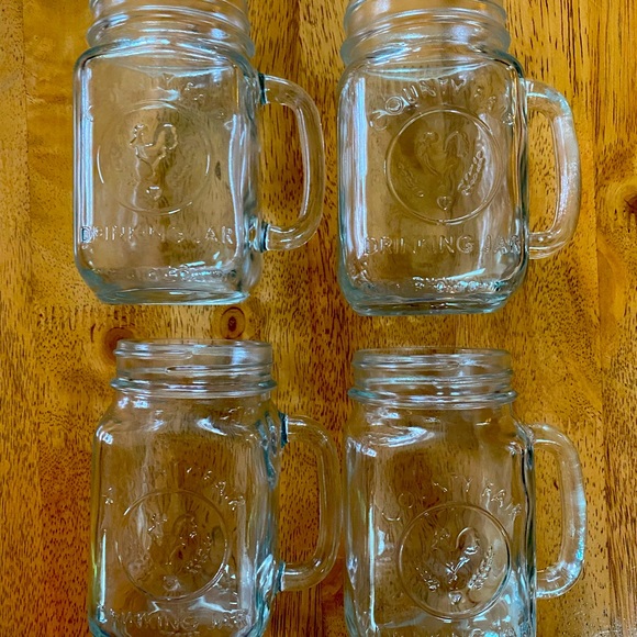 Mason Jar style drinking glasses - Set of 4 - NEW - Picture 4 of 5